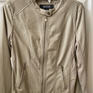 Womens Leather Look Jacket (Lg) New WOT